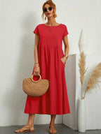 ROBE LÉGÈRE EN COTON DOUX AVEC POCHES
