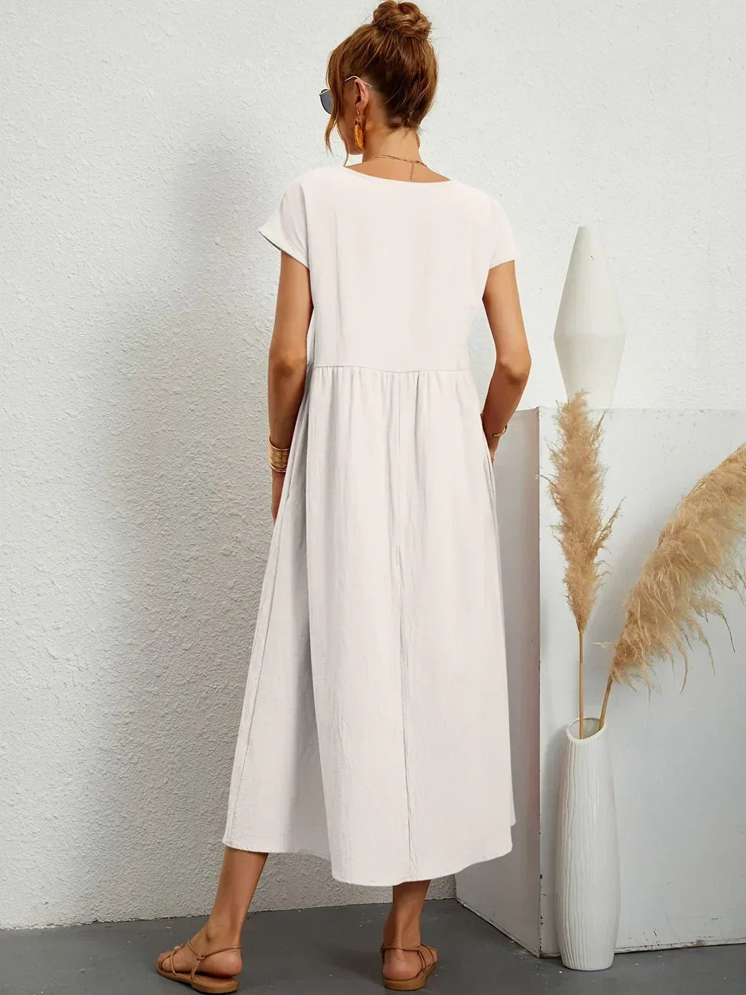 ROBE LÉGÈRE EN COTON DOUX AVEC POCHES