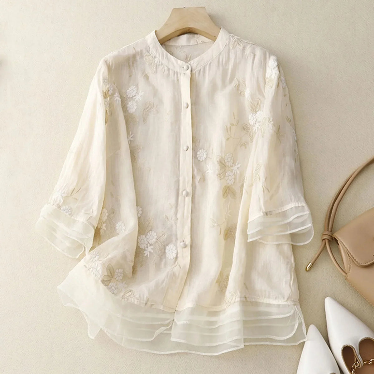 Anaïs | Blouse Brodée Élégante