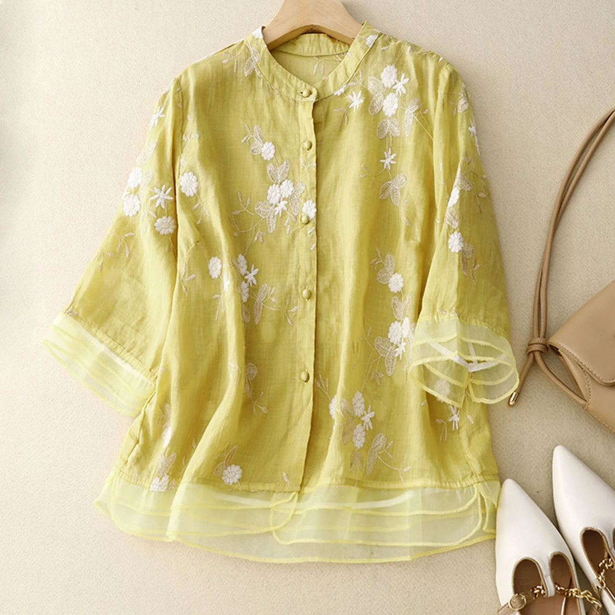Anaïs | Blouse Brodée Élégante