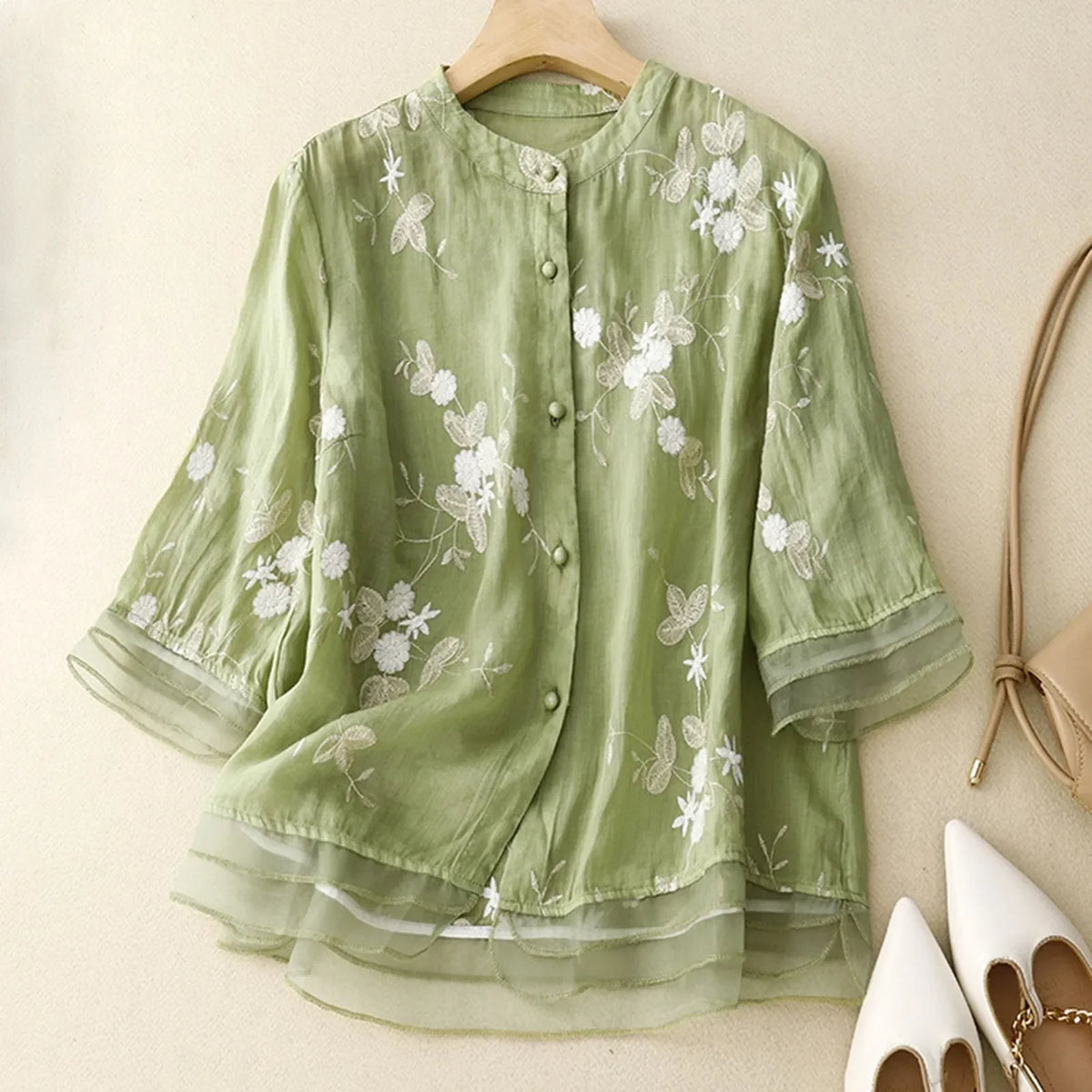 Anaïs | Blouse Brodée Élégante